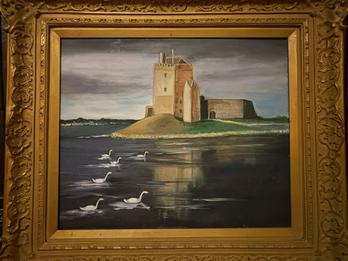 Dunguaire Castle & The Six Swans of Ireland Painting