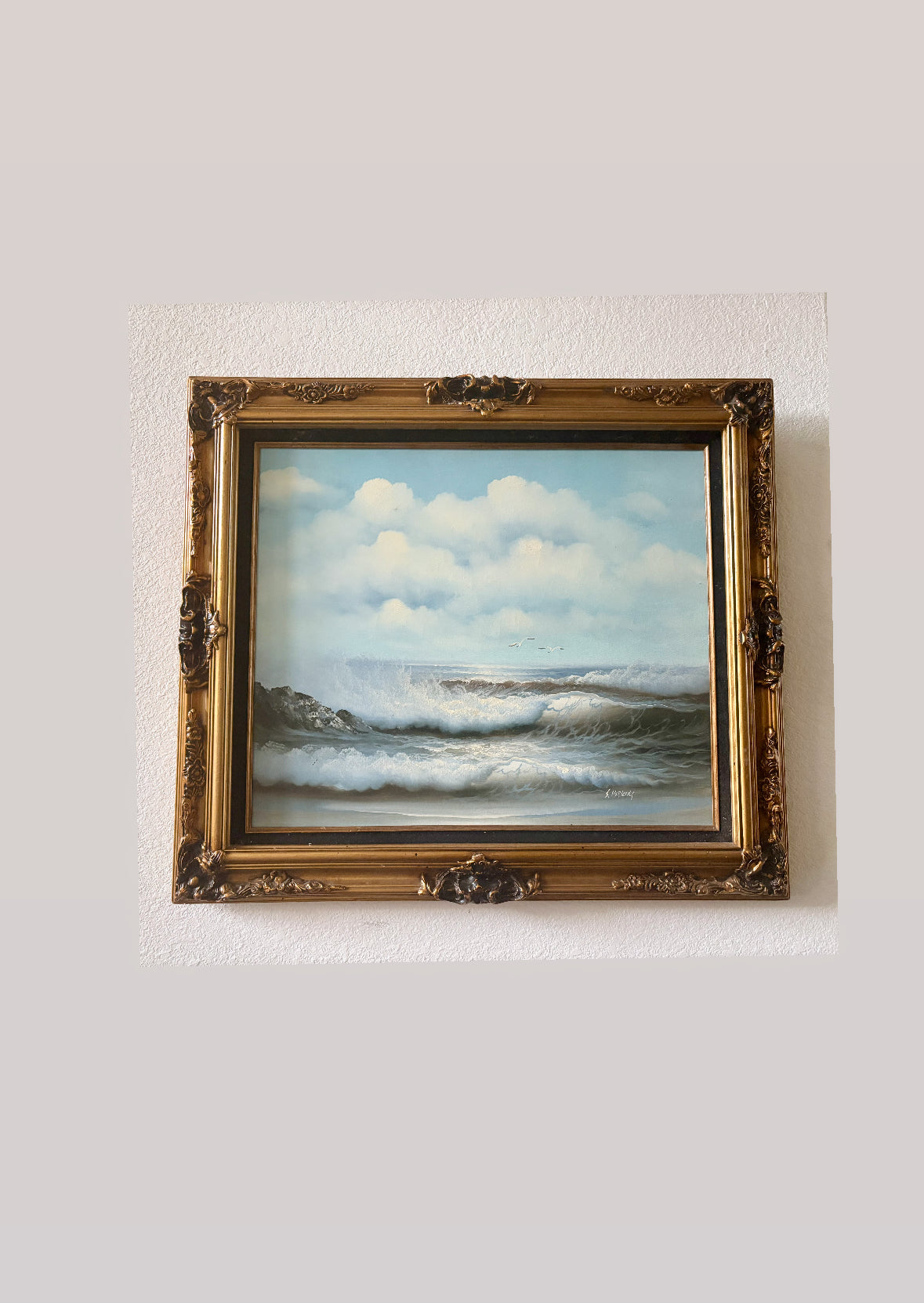 Waves & Clouds Seascape Painting
