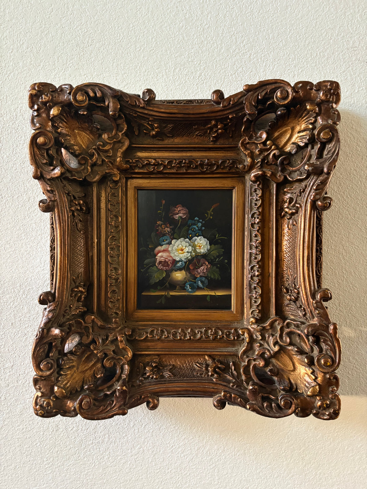 Floral Oil on Board Painting