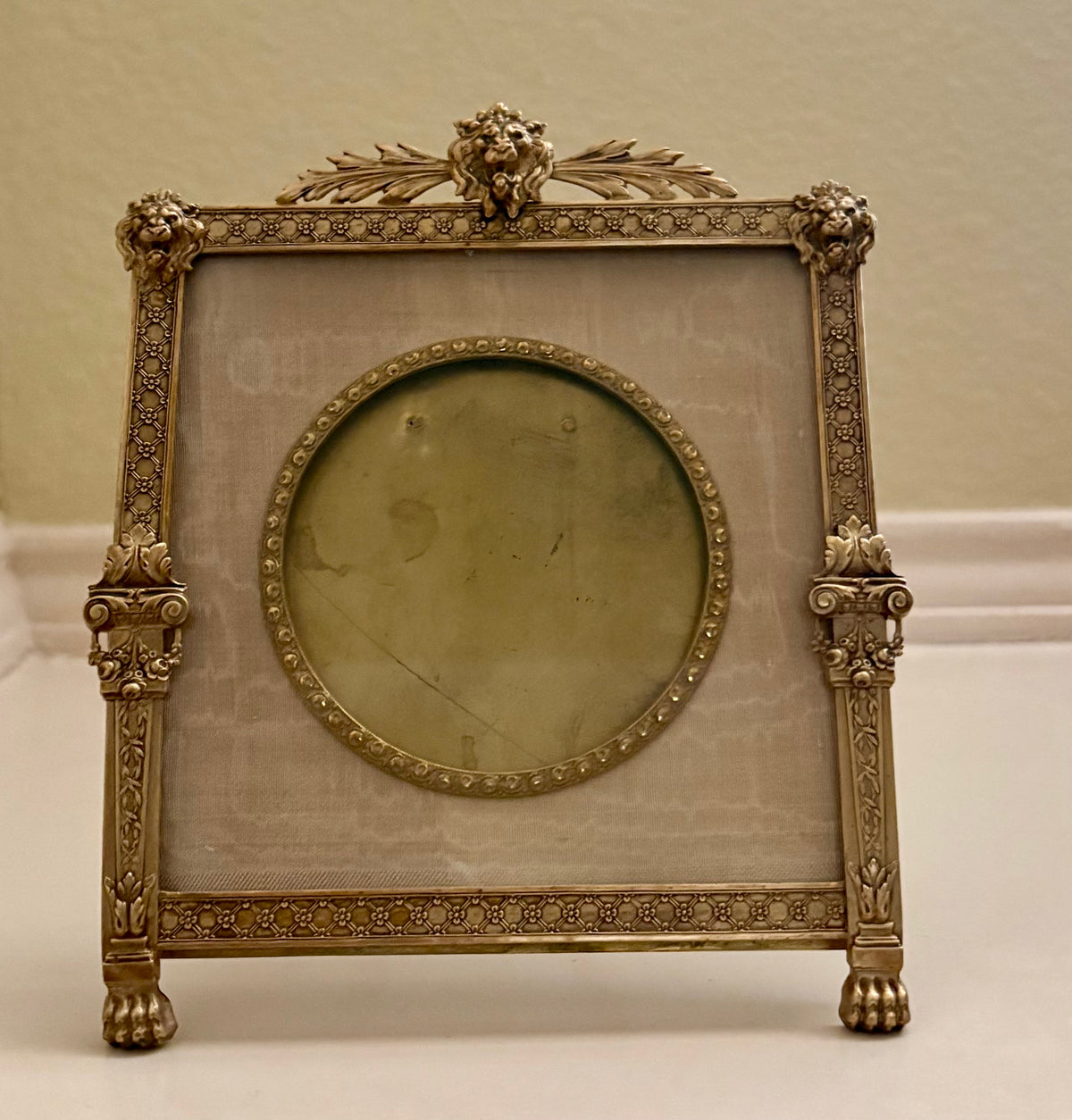 Vintage Brass Lion Head French Frame