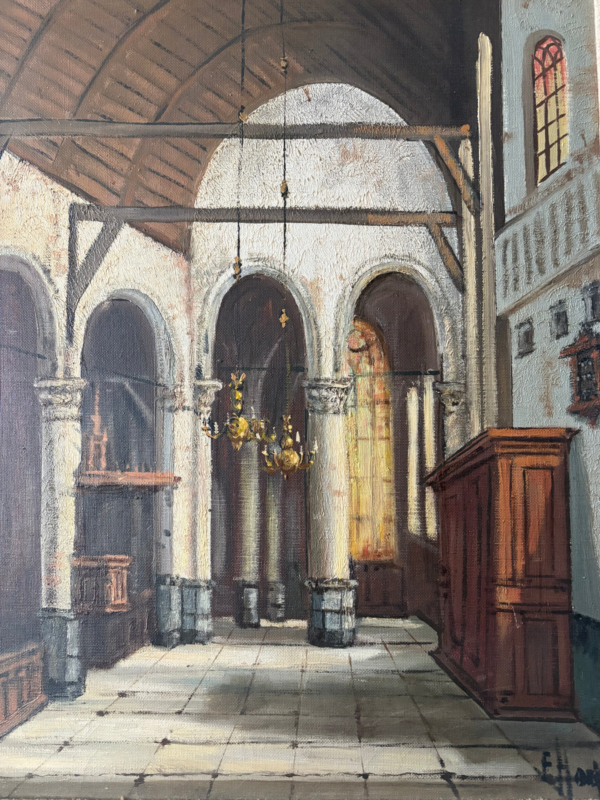 Oil on Canvas Interior Painting