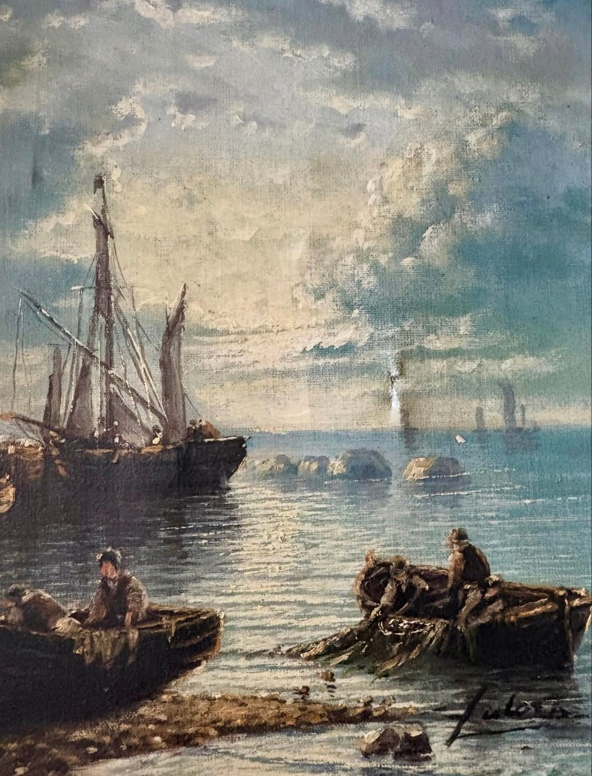 Vintage Port Painting by Lutoga