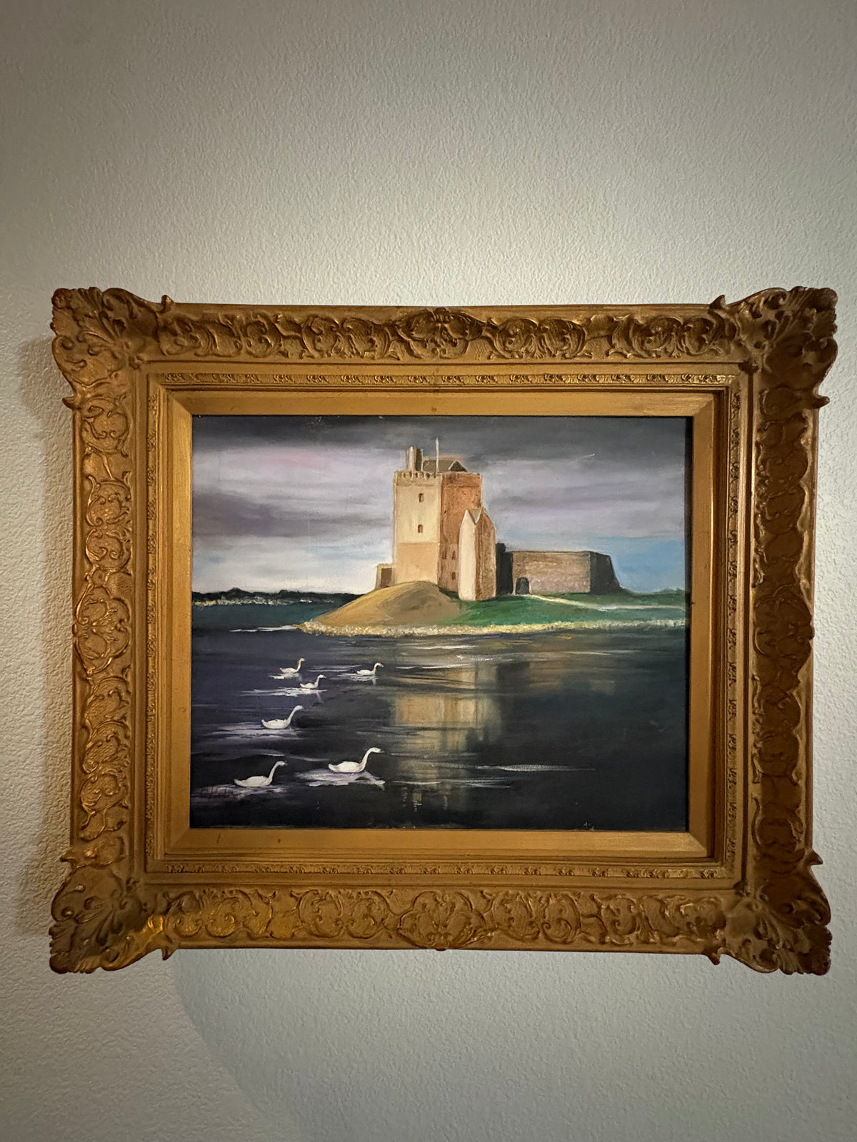 Dunguaire Castle & The Six Swans of Ireland Painting