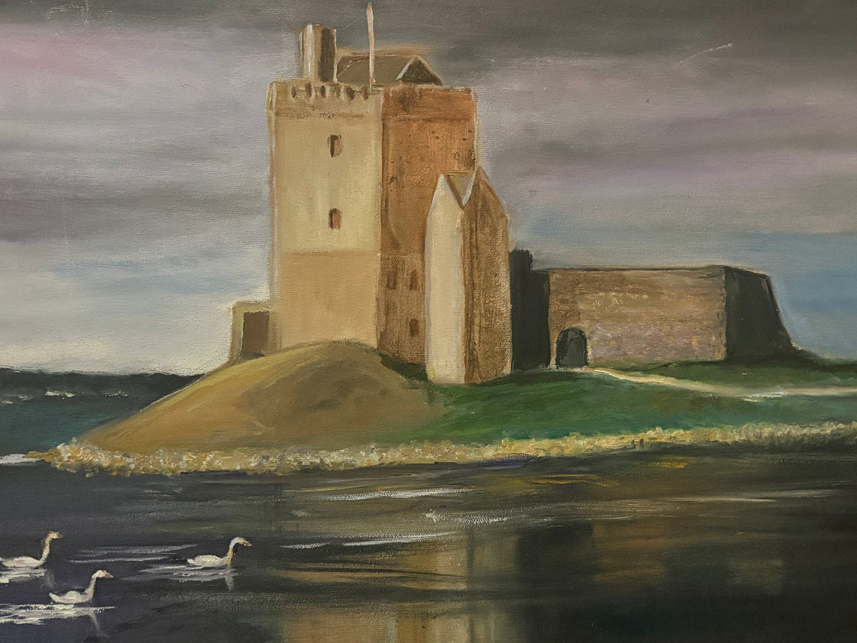 Dunguaire Castle & The Six Swans of Ireland Painting