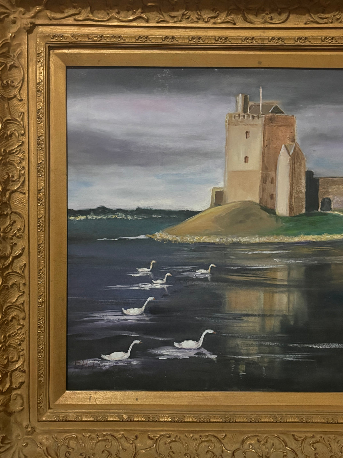 Dunguaire Castle & The Six Swans of Ireland Painting
