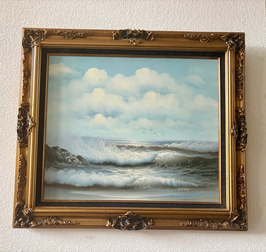 Waves & Clouds Seascape Painting