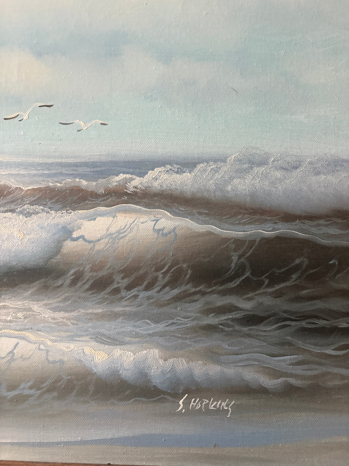 Waves & Clouds Seascape Painting