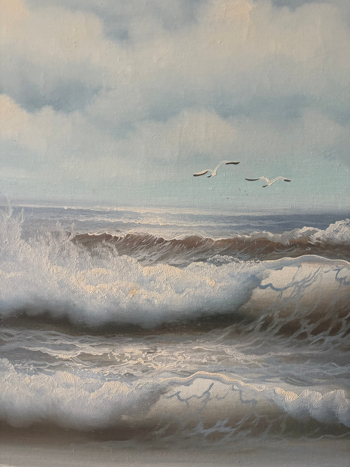 Waves & Clouds Seascape Painting