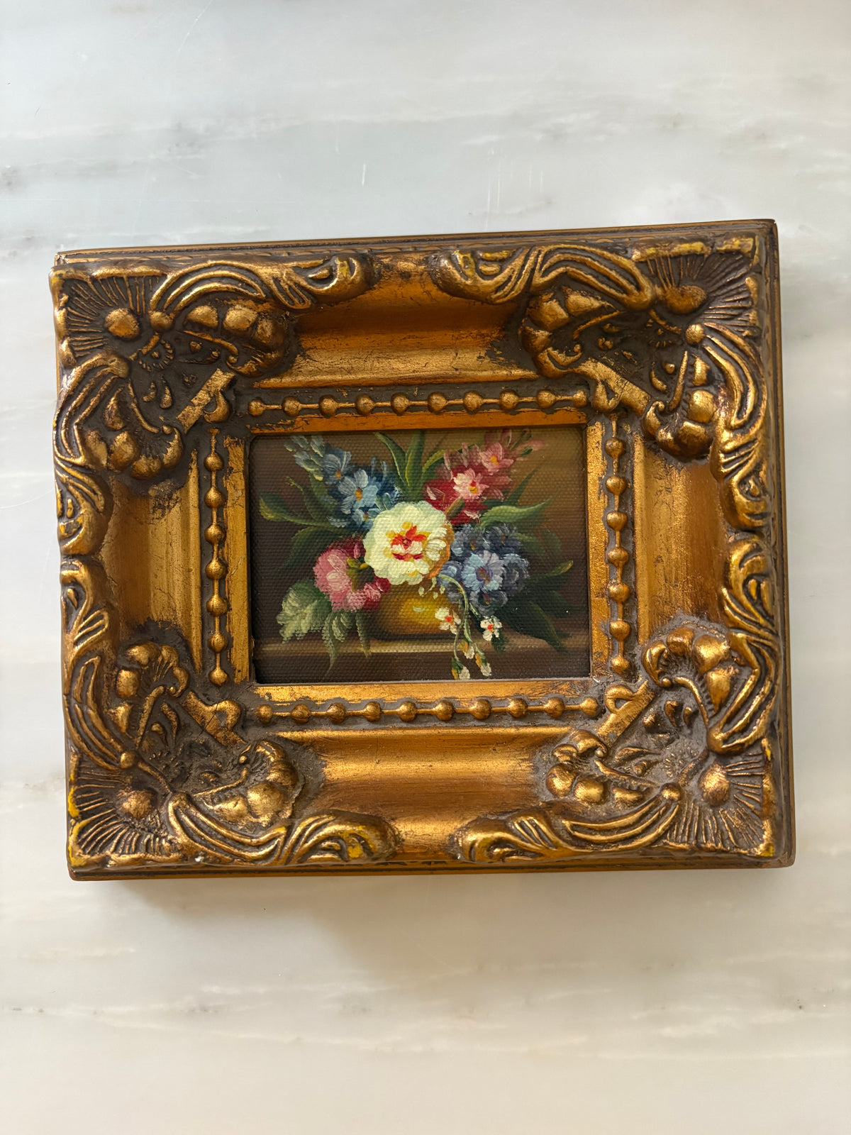 Original Oil on Board Floral Mini