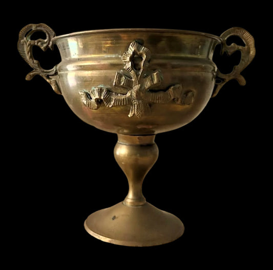 19th Century Brass & Bow Trophy Cup