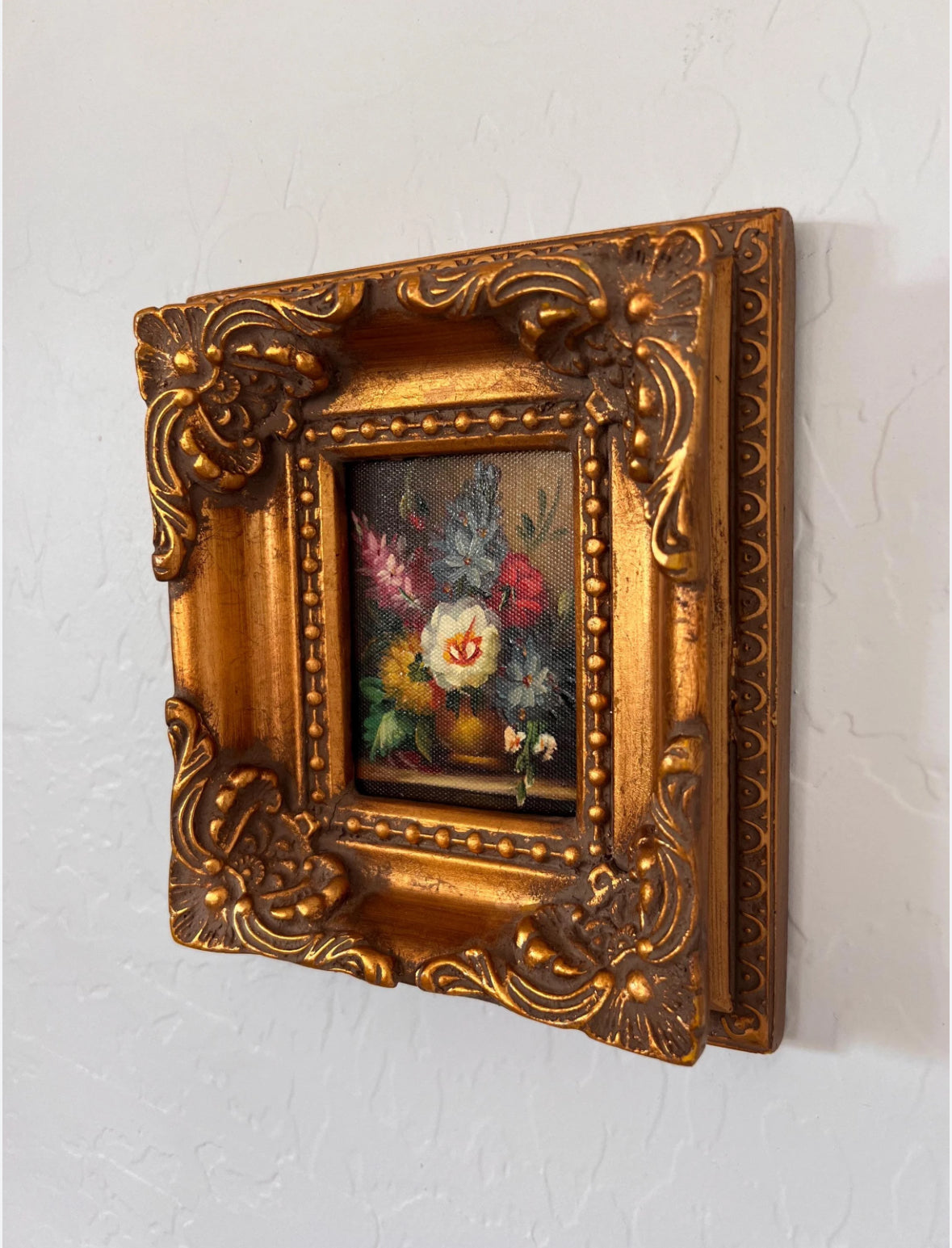Original Oil on Board Floral Mini