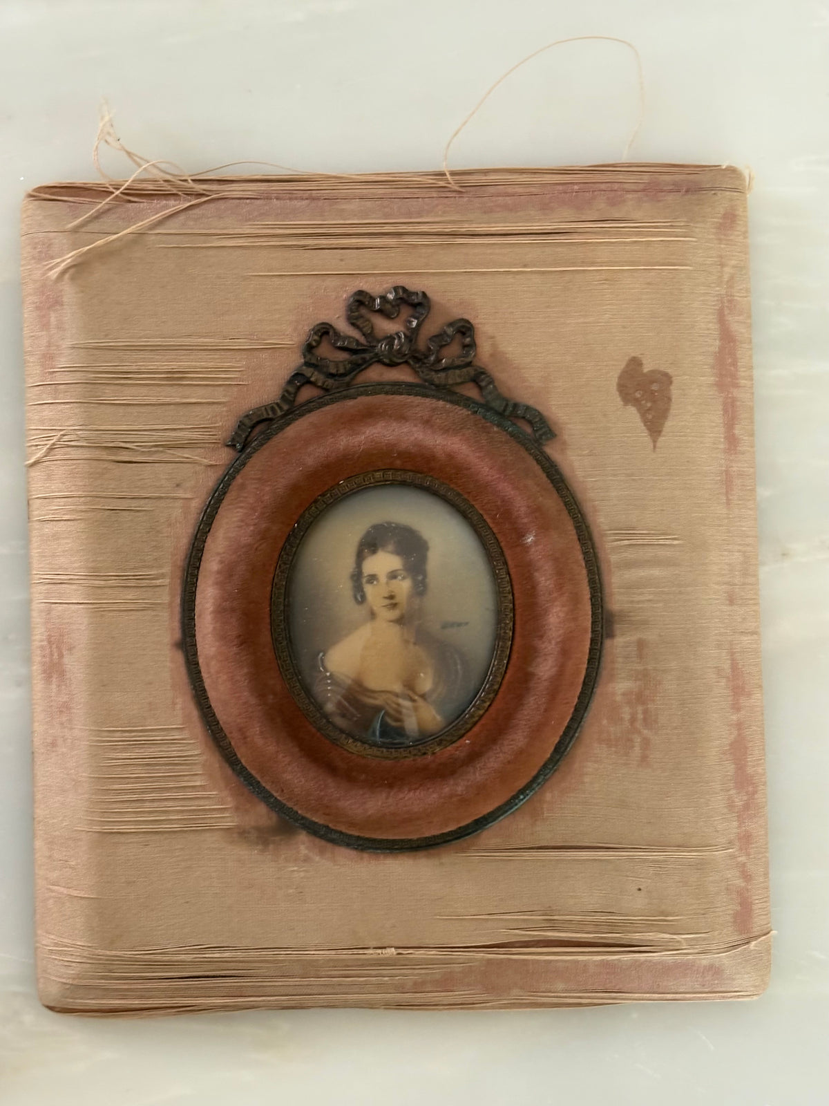 Antique Hand Painted Lady Portrait