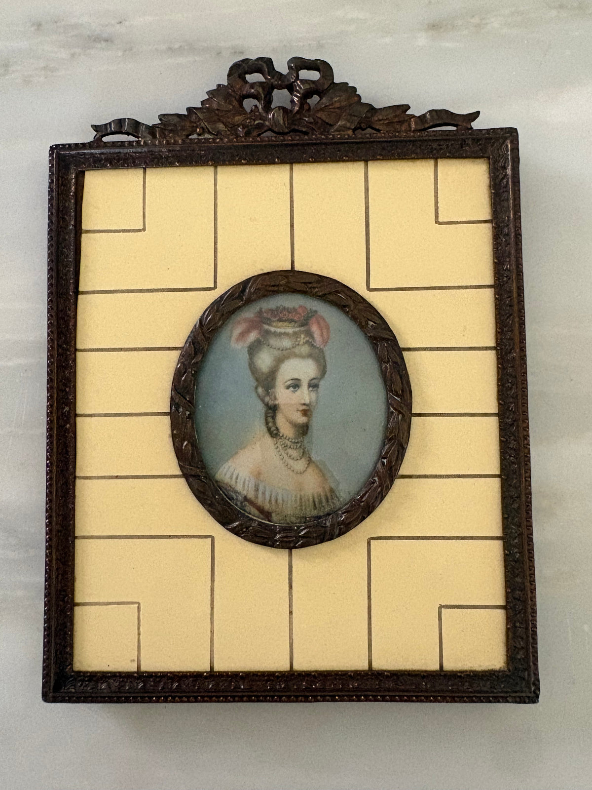 Antique Hand Painted Portrait of a Lady