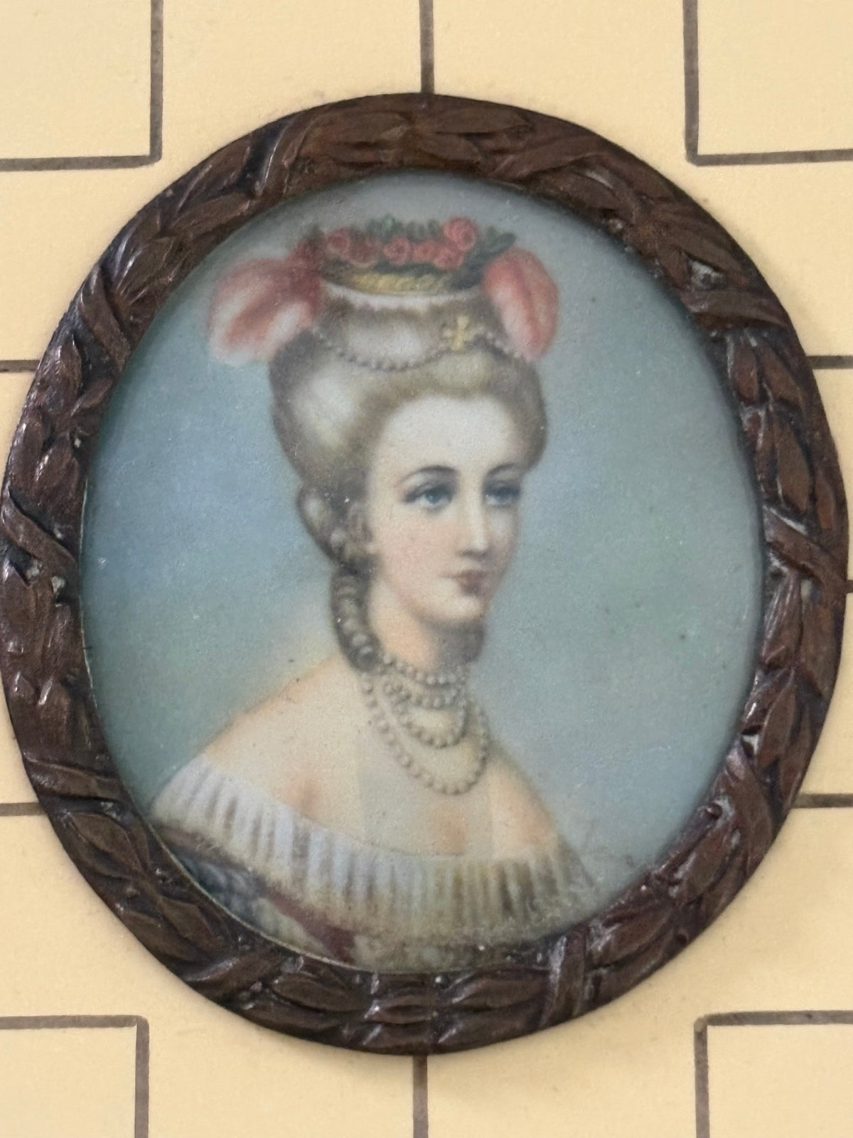 Antique Hand Painted Portrait of a Lady