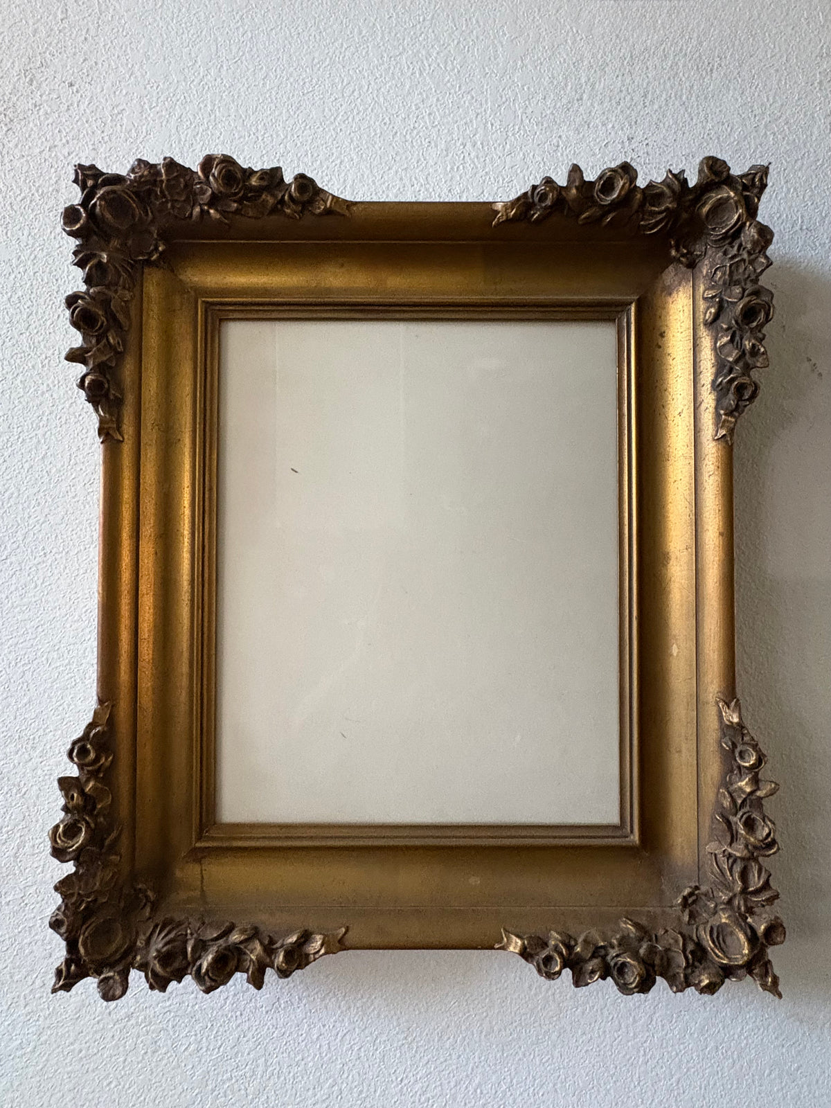 Unique Gesso Frame with Floral Edges