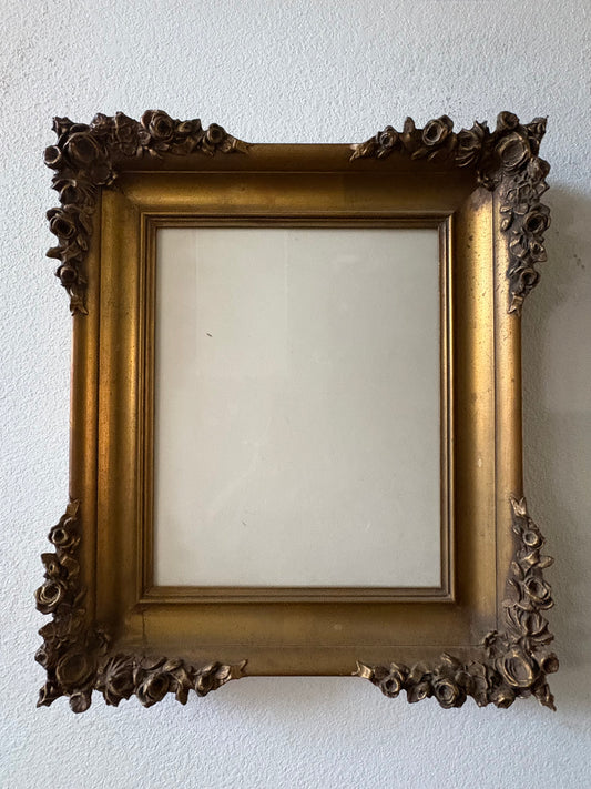 Unique Gesso Frame with Floral Edges