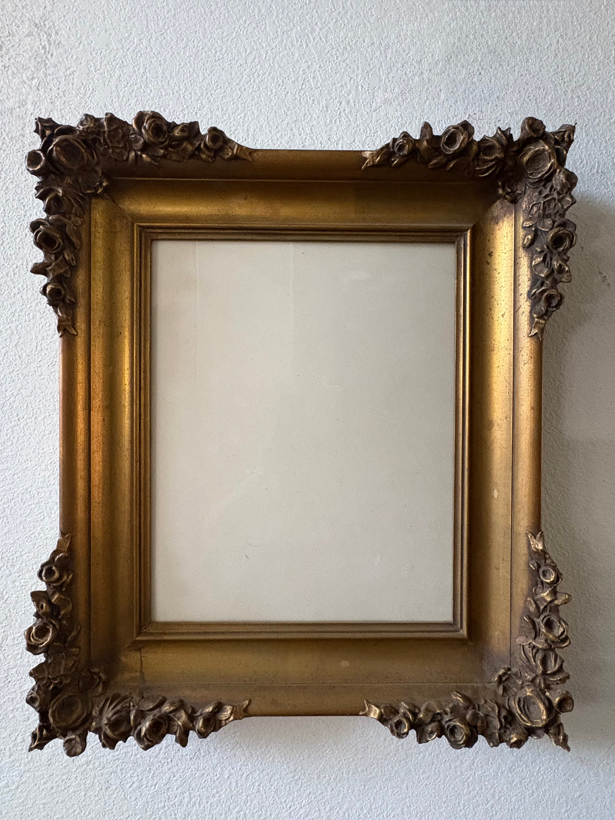 Unique Gesso Frame with Floral Edges