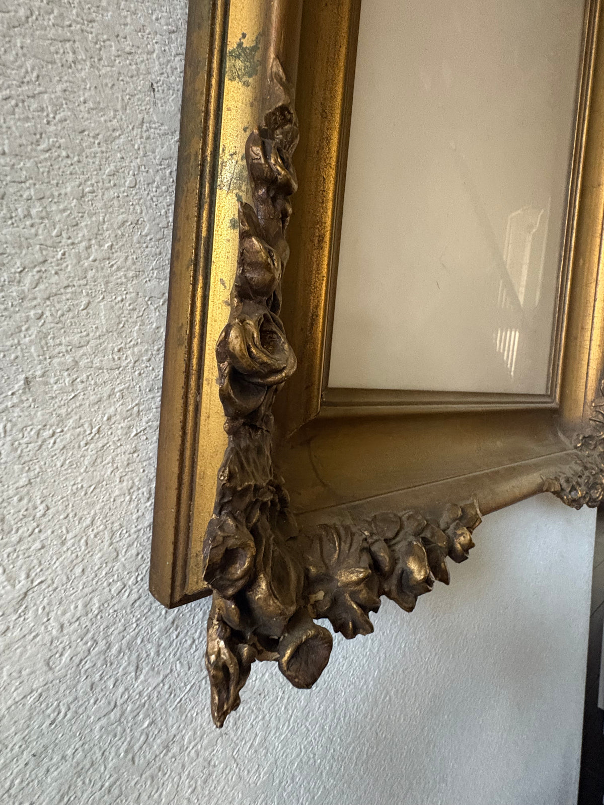 Unique Gesso Frame with Floral Edges