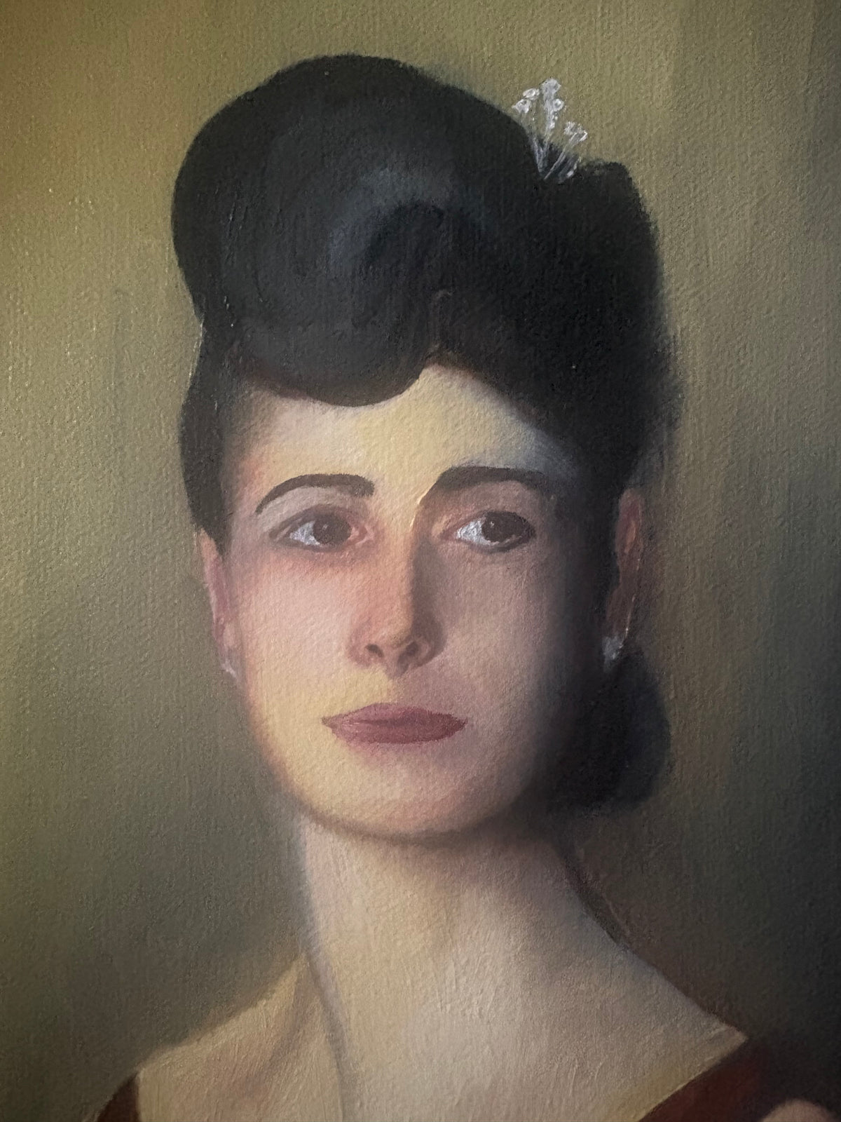 Hand Painted Portrait Study of Louise Pomeroy Inches 1887