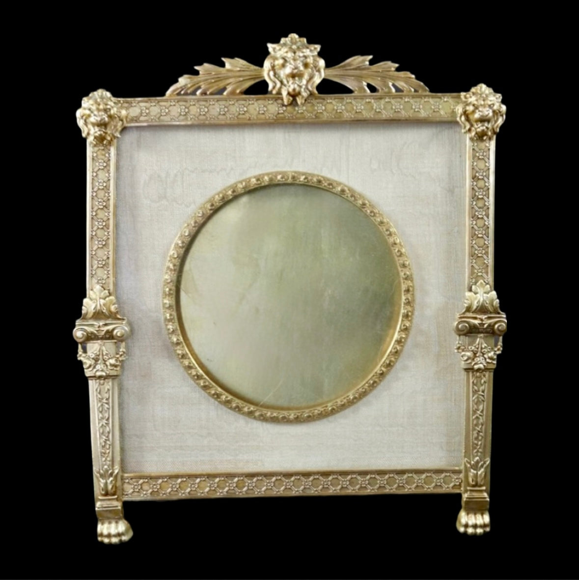 Vintage Brass Lion Head French Frame