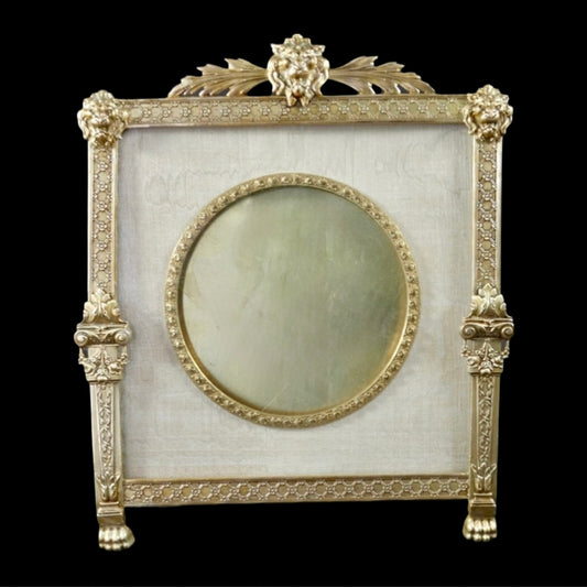 Vintage Brass Lion Head French Frame