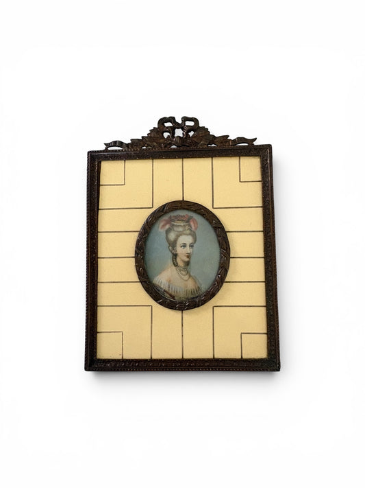 Antique Hand Painted Portrait of a Lady
