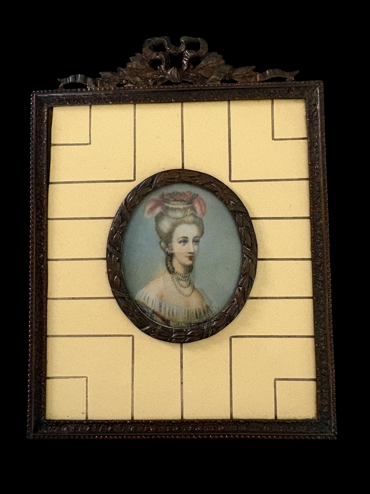 Antique Hand Painted Portrait of a Lady