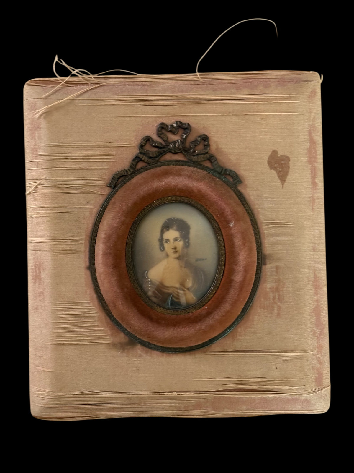 Antique Hand Painted Lady Portrait
